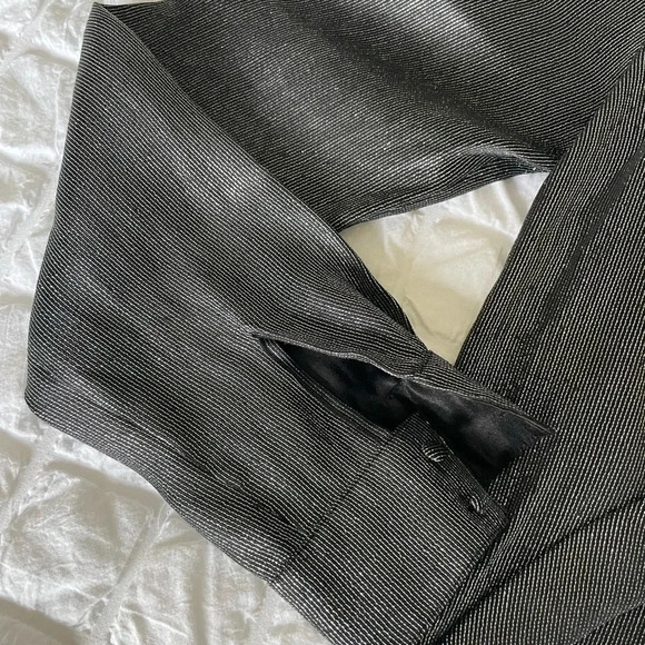 Maje black metallic button down collar blouse - Picture 3 of 9